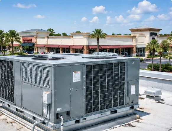 Commercial HVAC rooftop unit service in Wesley Chapel, FL